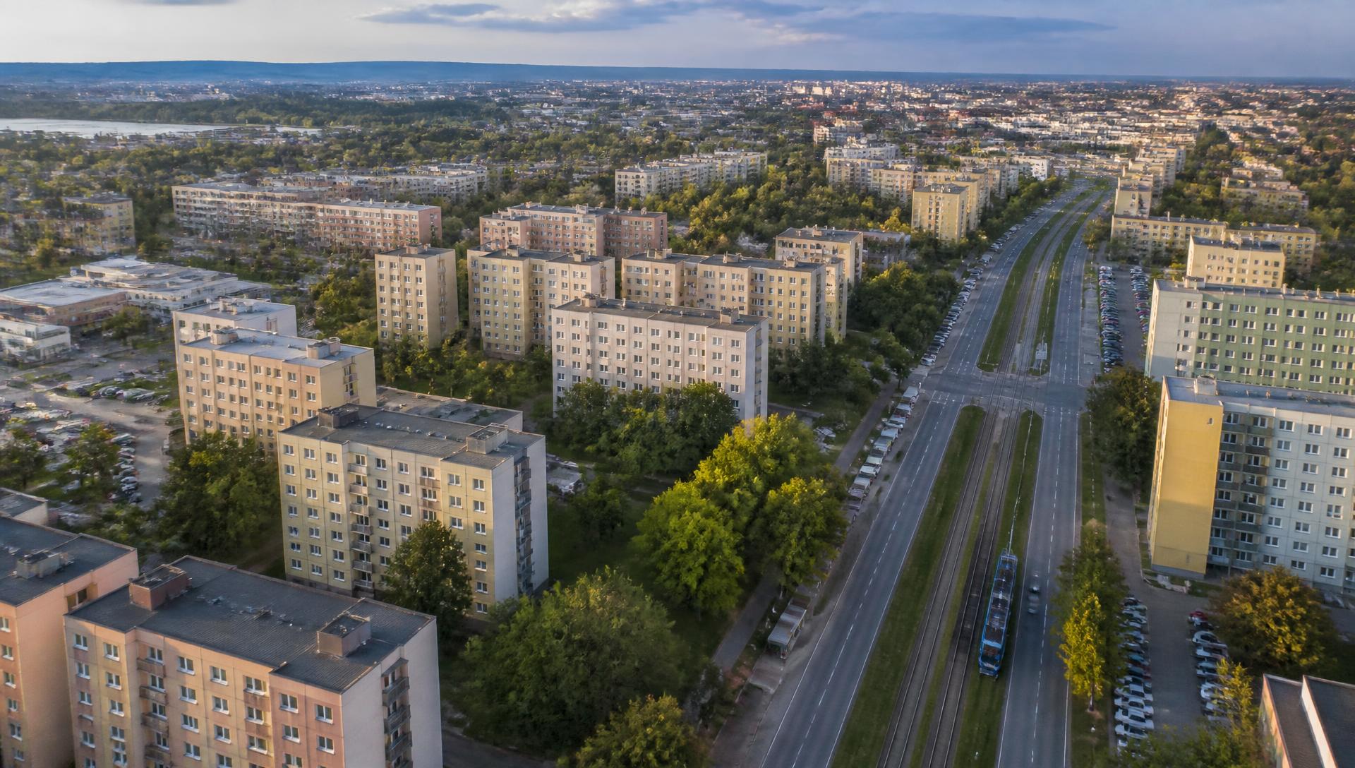 Veduta aerea di Cracovia — Kurdwanów / Podgórze Duchackie